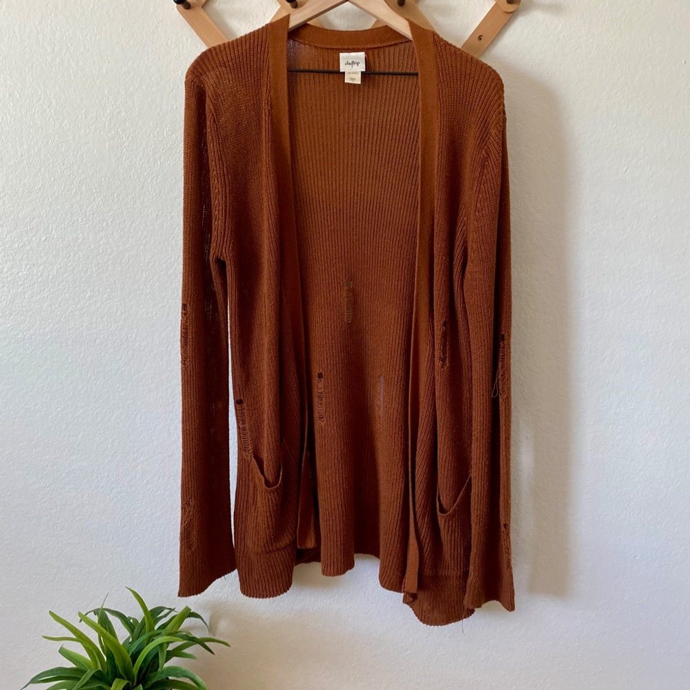 Daytrip Burnt Orange Cardigan Sweater